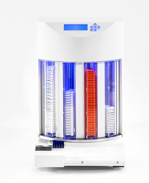 מכשיר להזנה אוטומטית של קסטות למדפסת קסטות Printtec C, תוצרת Slee, גרמניה.